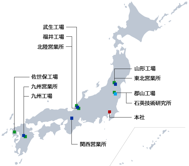 事業所/国内関係会社地図